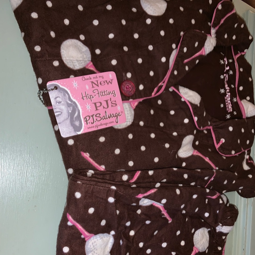 PJ Salvage Pajamas Flannel Golf Balls New Large